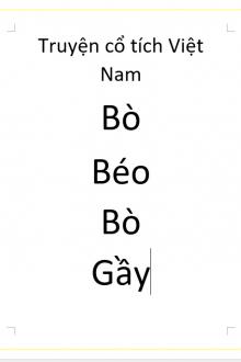 Bò Béo Bò Gầy